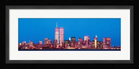 Framed Evening Lower Manhattan New York NY Print