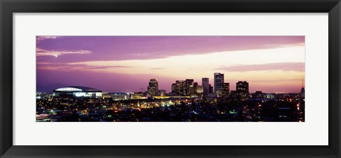 Framed Phoenix with Purple Sky Print