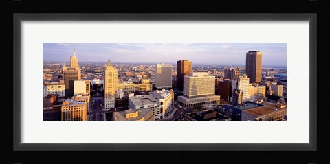 Framed High angle view of a cityscape, Buffalo, New York State, USA Print