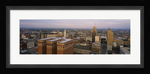 Framed High Angle View Of Buildings In A City, Buffalo, New York State, USA Print
