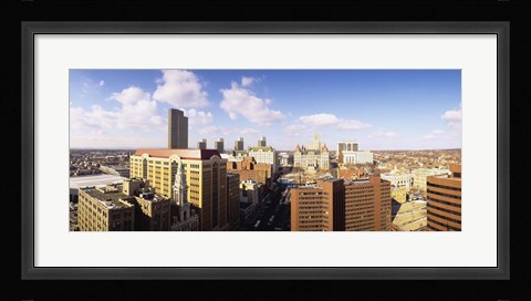 Framed High angle view of a city, Albany, New York State, USA Print