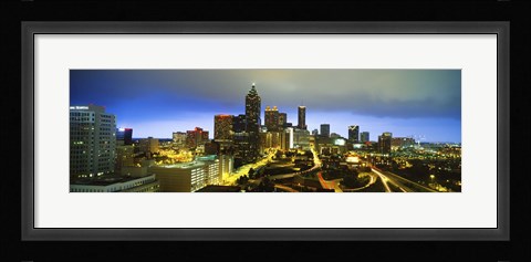 Framed Evening Atlanta GA Print