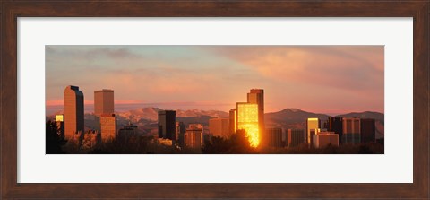 Framed Denver skyline Print