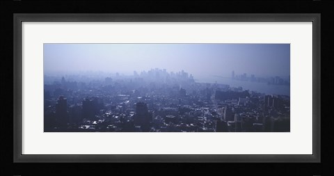 Framed Smog Over New York, NYC, New York City, New York State, USA Print
