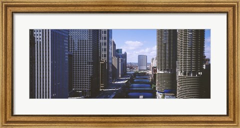 Framed USA, Illinois, Chicago, Chicago River Print