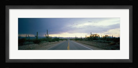 Framed Desert Road near Tucson Arizona USA Print