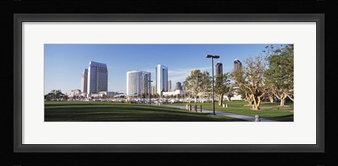 Framed USA, California, San Diego, Marina Park Print