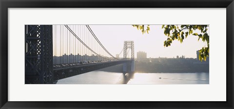 Framed George Washington Bridge in black and white, New York City Print