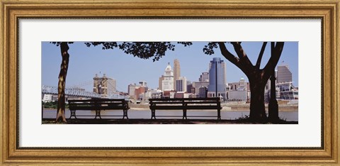 Framed View of Cincinnati OH Print