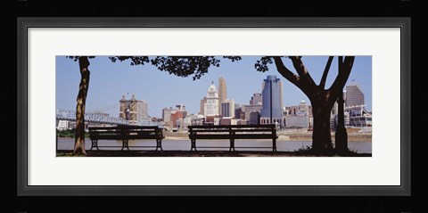 Framed View of Cincinnati OH Print