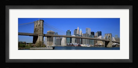 Framed USA, New York, Brooklyn Bridge Print