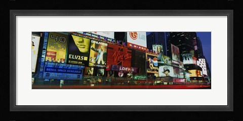 Framed Billboards On Buildings In A City, Times Square, NYC, New York City, New York State, USA Print