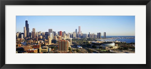 Framed Colorful View of Chicago from the Sky Print