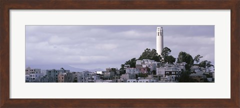 Framed Coit Tower On Telegraph Hill, San Francisco, California, USA Print