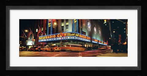 Framed Manhattan, Radio City Music Hall, NYC, New York City, New York State, USA Print
