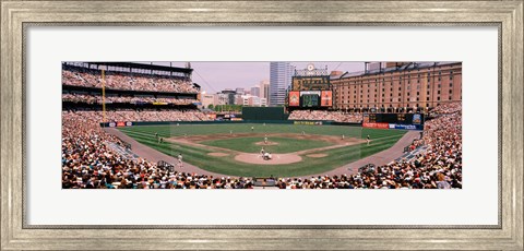 Framed High angle view of a baseball field, Baltimore, Maryland Print