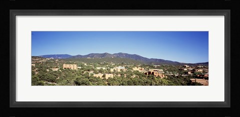 Framed High angle view of a city, Santa Fe, New Mexico, USA Print