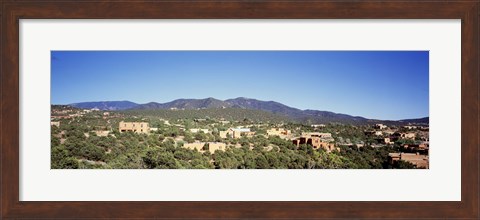 Framed High angle view of a city, Santa Fe, New Mexico, USA Print