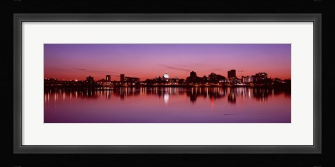 Framed USA, Pennsylvania, Harrisburg at Dusk Print