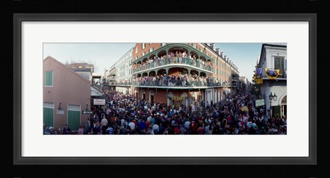 Framed People celebrating Mardi Gras festival, New Orleans, Louisiana, USA Print