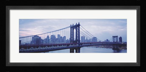 Framed Skyscrapers In A City, Manhattan Bridge, NYC, New York City, New York State, USA Print