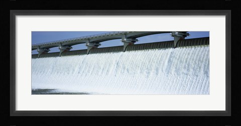 Framed USA, Ohio, Columbus, Big Walnut Creek, Low angle view of a Dam Print