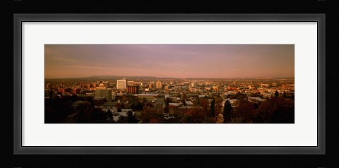 Framed USA, Washington, Spokane, Cliff Park, High angle view of buildings in a city Print