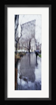 Framed Reflection Of A Building On Water, Flatiron Building, NYC, New York City, New York State, USA Print