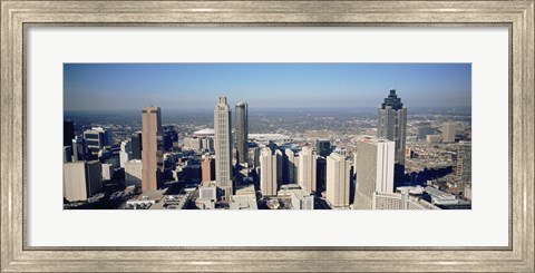 Framed Aerial view of Atlanta skyscrapers, Georgia Print