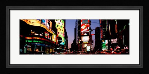 Framed Times Square, New York City at night Print