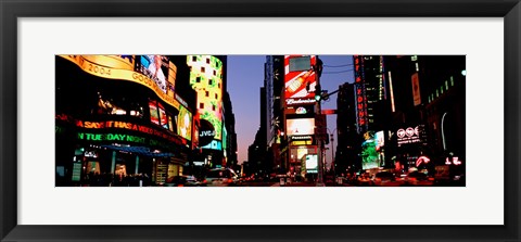 Framed Times Square, New York City at night Print