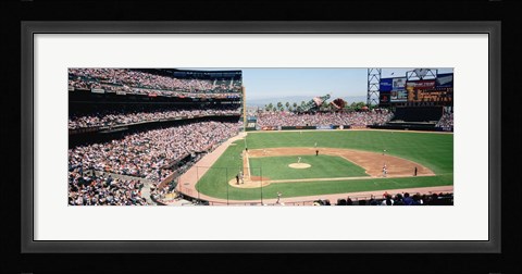 Framed High angle view of a stadium, Pac Bell Stadium, San Francisco, California Print