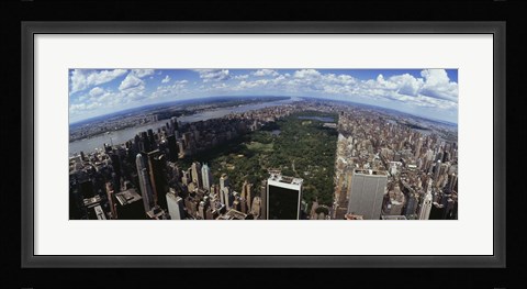 Framed Aerial View of New York City with Central Park Print