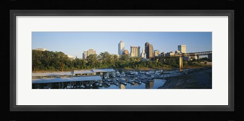 Framed City At Dusk, Memphis, Tennessee, USA Print