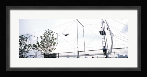 Framed Trapeze School New York, Hudson River Park, NYC, New York City, New York State, USA Print