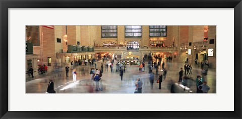 Framed Passengers At A Railroad Station, Grand Central Station, Manhattan, NYC, New York City, New York State, USA Print