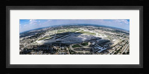 Framed Aerial view of an airport, Midway Airport, Chicago, Illinois, USA Print