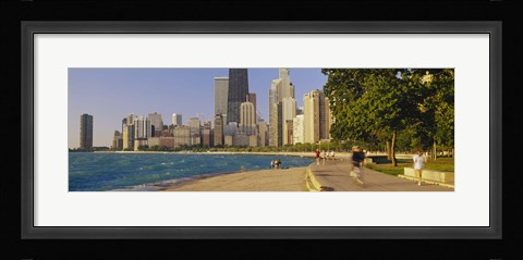 Framed Group of people jogging, Chicago, Illinois, USA Print
