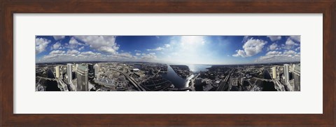 Framed 360 degree view of a city, Tampa, Hillsborough County, Florida, USA Print