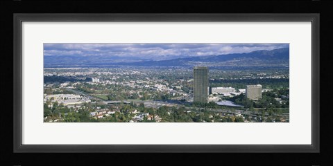 Framed High angle view of a city, Studio City, Los Angeles, California Print