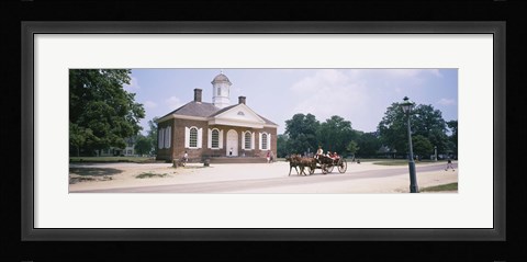 Framed Carriage moving on a road, Colonial Williamsburg, Williamsburg, Virginia, USA Print