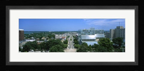 Framed High Angle View Of A City, E. Washington Ave, Madison, Wisconsin, USA Print
