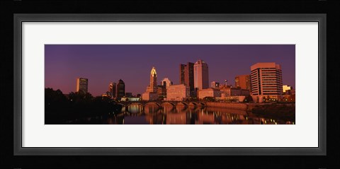 Framed Buildings at the waterfront, Columbus, Ohio, USA Print