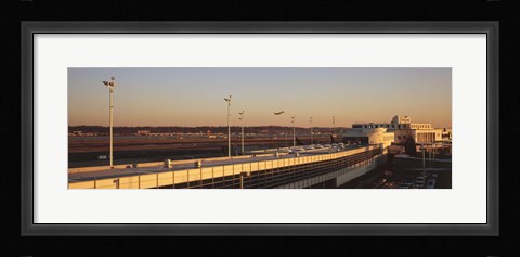 Framed High angle view of an airport, Ronald Reagan Washington National Airport, Washington DC, USA Print
