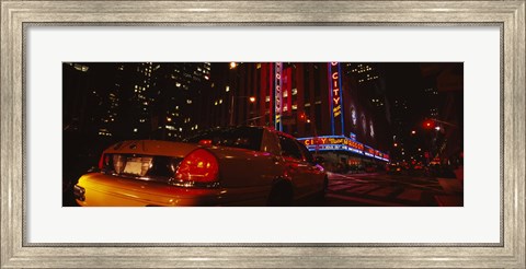 Framed Car on a road, Radio City Music Hall, Rockefeller Center, Manhattan, New York City, New York State, USA Print