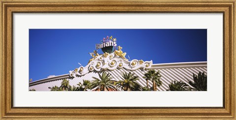 Framed Low angle view of a building, Harrah&#39;s Hotel, Las Vegas, Nevada, USA Print