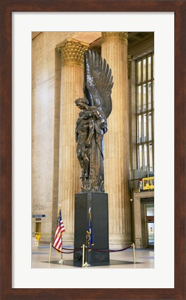 Framed War memorial at a railroad station, 30th Street Station, Philadelphia, Pennsylvania, USA Print