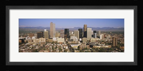 Framed Aerial view of Denver city, Colorado, USA Print