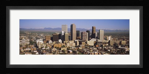 Framed Denver skyline, Colorado, USA Print