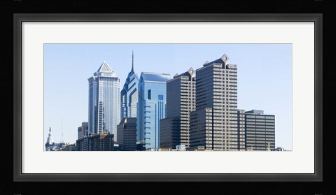 Framed Close up of skyscrapers in Philadelphia, Pennsylvania, USA Print